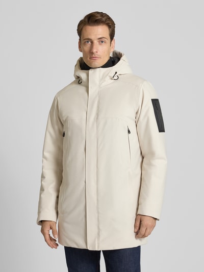 BOSS Green Regular fit parka van waterdicht materiaal, model 'HEXATECH' Offwhite - 4