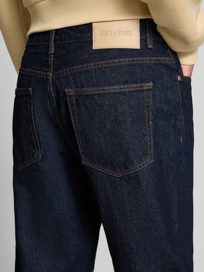 Only & Sons Loose Fit Jeans aus reiner Baumwolle Modell 'EDGE' Dunkelblau 3