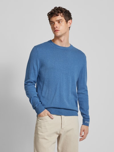 Pepe Jeans Gebreide pullover met ronde hals, model 'Andre' Blauw - 4