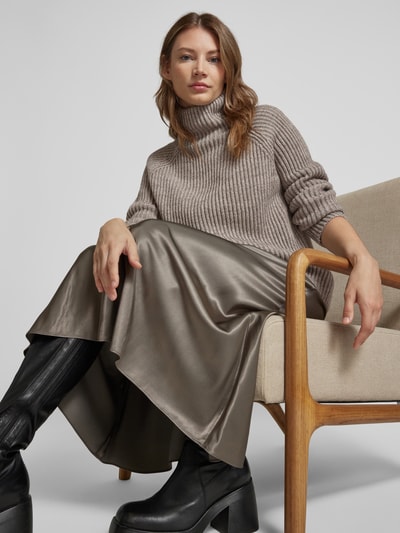 Drykorn Gebreide pullover met opstaande kraag, model 'ARWEN' Taupe - 3