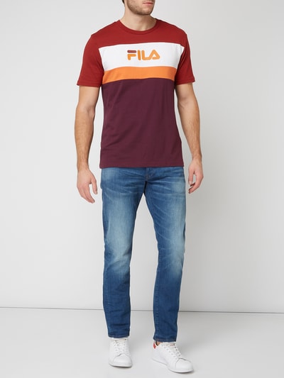 FILA T-Shirt mit gummiertem Logo-Print  Bordeaux 1