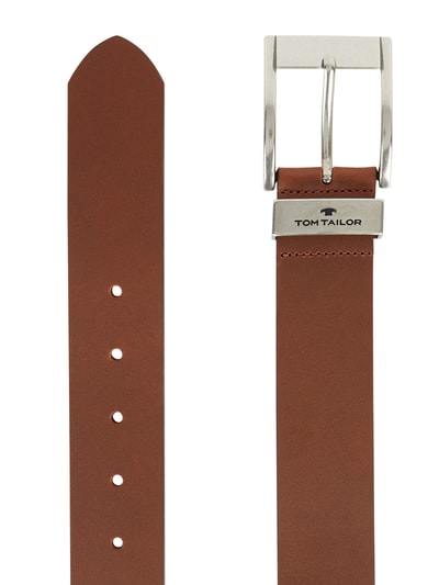 Tom Tailor Leren riem met doornsluiting, model 'Tom' Cognac - 2