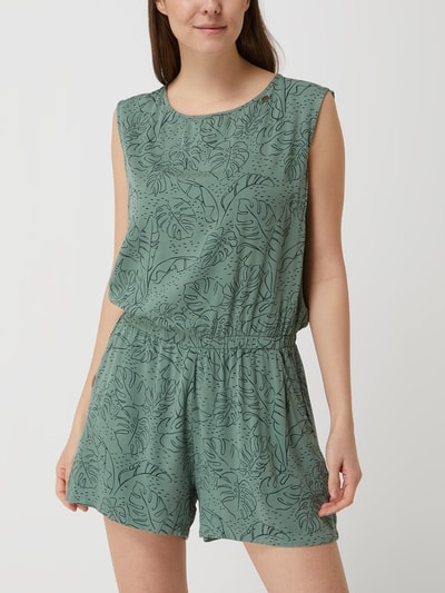 Ragwear Playsuit van viscose, model 'Zella' Rietgroen - 4