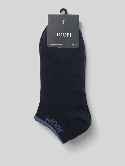 JOOP! Collection Sneakersokken met labeldetail in een set van 4 paar Marineblauw - 3