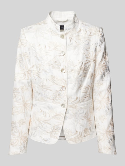 WHITE LABEL Leinenblazer mit Stehkragen Offwhite 1