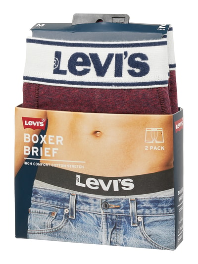 Levi's® Obcisłe bokserki z dodatkiem streczu w zestawie 2 szt. Czerwony 2