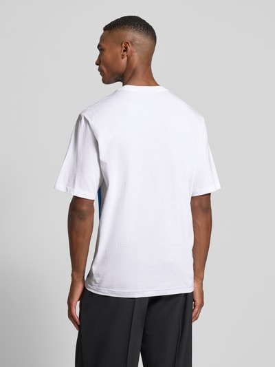 Michael Kors T-Shirt mit Label-Print Modell 'KORS MESH STRIPE' Weiss 5