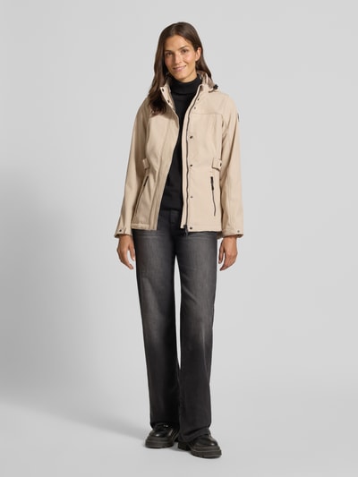 G.I.G.A. DX Jacke mit Kapuze Beige Melange 1