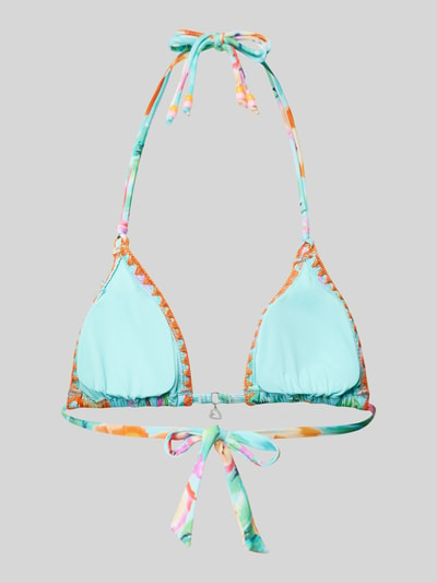 Banana Moon Bikinitop met logo-applicatie, model 'NUCO DRAGONFRUIT' Turquoise - 3