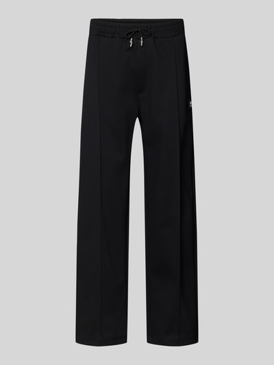 Produktfoto, Regular Fit Sweatpants aus Baumwoll-Mix Modell 'DINETO' von HUGO, efekt: jednolity kolor, naszywka z logo, kanty, elastyczny ściągacz z tunelem, wpuszczane kieszenie, kieszeń z tyłu, wykończenie: dzianina dresowa, mieszanka bawełny.