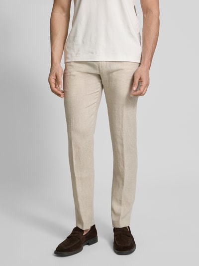 JOOP! Collection Anzughose aus Leinen mit Eingrifftaschen Modell 'Hank' Offwhite 4