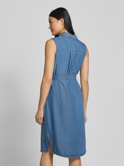 Vero Moda Sukienka jeansowa taliowana z wiązanym paskiem model ‘BREE’ Niebieski 5