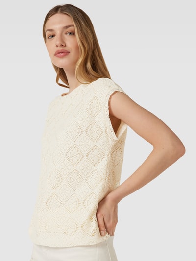 Vero Moda T-shirt met structuurmotief, model 'MAYA' Beige - 3