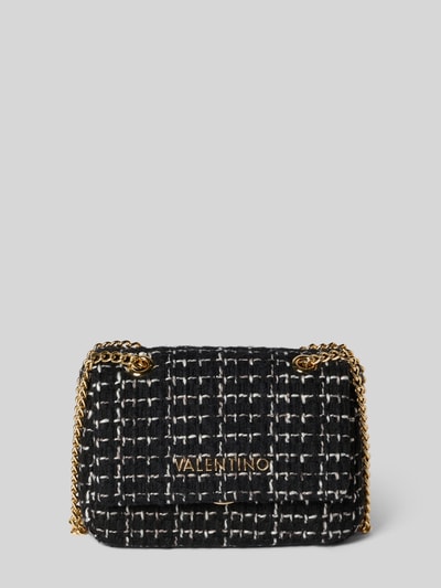 VALENTINO BAGS Torebka na długim pasku z detalem z logo Czarny 1