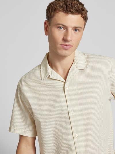 Jack & Jones Freizeithemd mit Knopfleiste in beige Beige 3