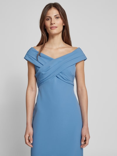 Lauren Ralph Lauren Abendkleid mit gelegten Falten Modell 'IRENE' Hellblau 3
