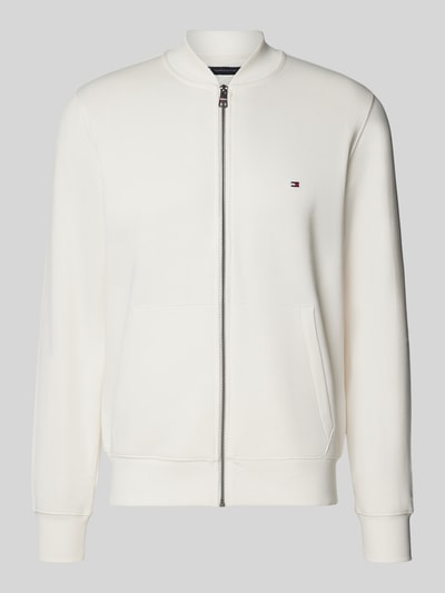 Tommy Hilfiger Sweatjacke mit Label-Stitching Offwhite 1