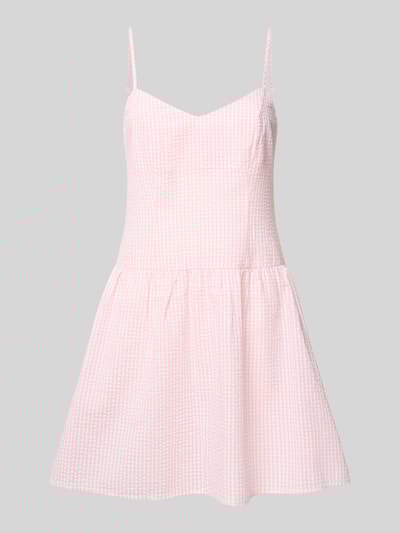 Review Minikleid mit Herz-Ausschnitt und Spaghettiträgern Rosa 2