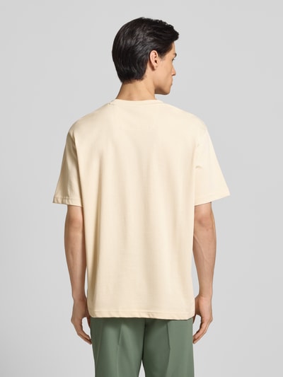 BOSS Green Regular Fit T-Shirt aus reiner Baumwolle Offwhite 5