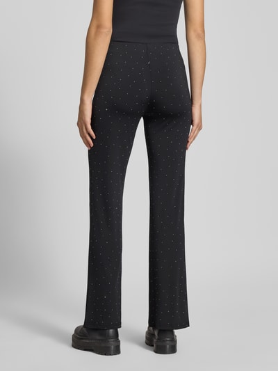 Only Spodnie szerokie z obszyciem ozdobnymi kamieniami model ‘ZITA’ Czarny 5