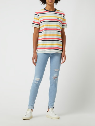 Superdry T-shirt met streepmotief  Felroze - 1