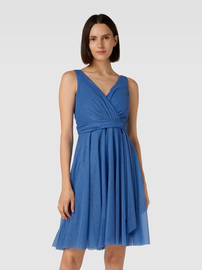 TROYDEN COLLECTION Cocktailkleid in Wickel-Optik Hellblau 4