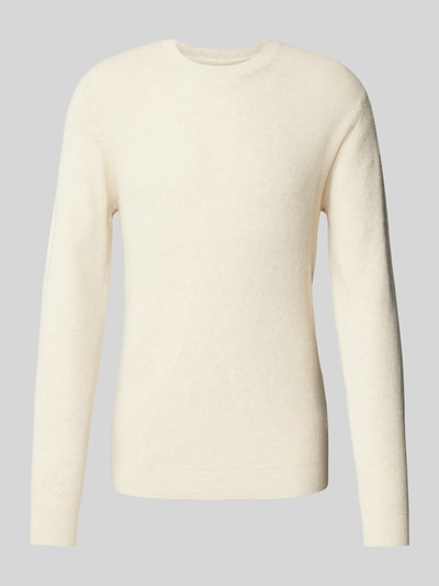 Matinique Gebreide pullover met ronde hals, model 'lagoon' Beige - 2