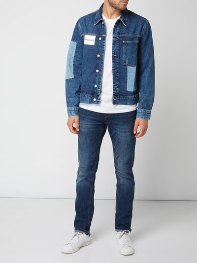 Calvin Klein Jeans Jeansjacke mit gummiertem Logo-Print Jeansblau 1