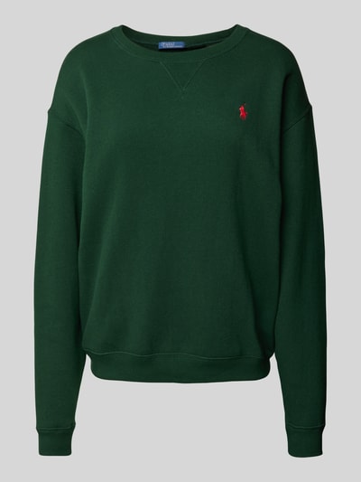 Polo Ralph Lauren Sweter z dzianiny o kroju oversized z wyhaftowanym logo Butelkowy zielony 1