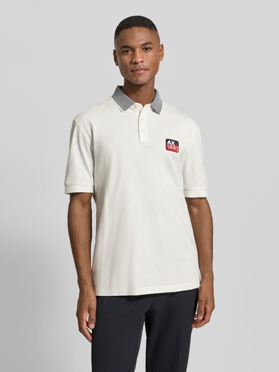 ARMANI EXCHANGE Poloshirt mit Label-Detail Weiss 4