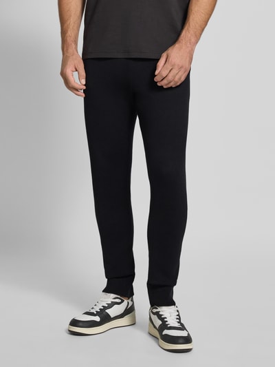 BOSS Regular Fit Sweatpants aus Baumwoll-Schurwoll-Mix Modell 'IDRICO' Black 4