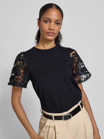Vero Moda T-shirt o kroju regular fit z czystej bawełny model ‘PANNA’ Czarny 3