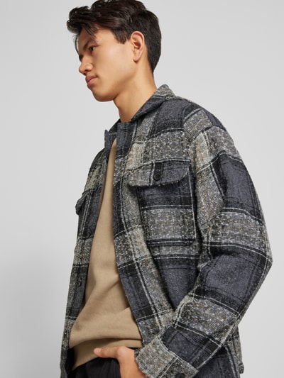 Jack & Jones Regular Fit Hemdjacke mit Brustpattentaschen Modell 'ROXBURY' Anthrazit 3