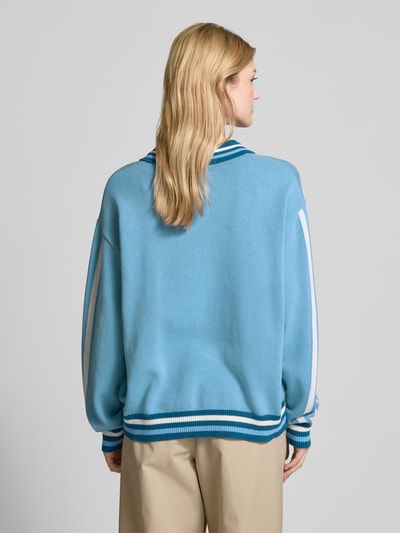 ANOTHER COTTON LAB Oversized Strickpullover mit Polokragen Hellblau 5