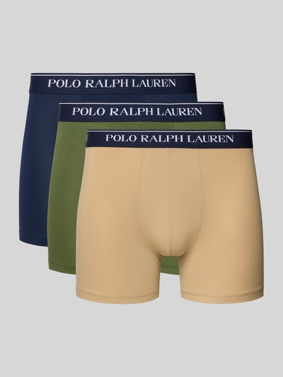 Produktfoto, Trunks aus Baumwoll-Mix im 3er-Pack von Polo Ralph Lauren Underwear, gładkie kolory, elastyczny pas z logo, materiał bawełniany