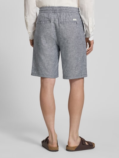 Blend Shorts aus Leinen-Mix mit Eingrifftaschen Modell 'MARCO' Marine 5