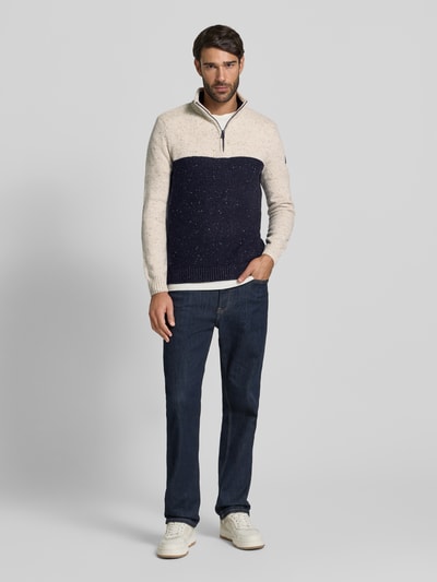 Tom Tailor Regular fit schipperstrui van katoenmix Blauw - 1