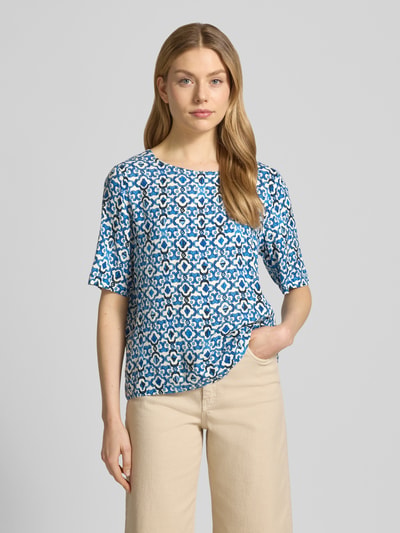 ICHI Blusenshirt aus Viskose mit 1/2-Arm Modell 'MARRAKECH' Blau 4