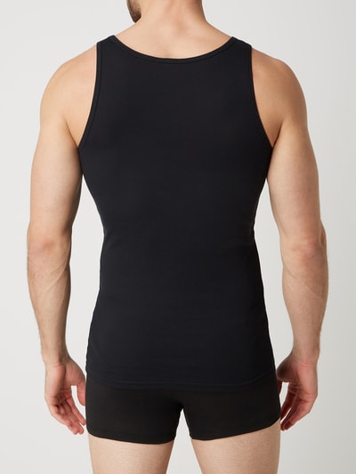 Skiny Tanktop van katoen in een set van 2 Zwart - 3