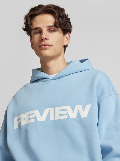 REVIEW Hoodie met capuchon Rookblauw - 3