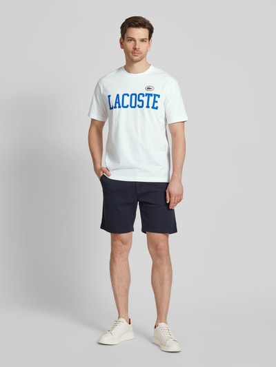 Lacoste T-shirt met labelbadge, model 'FRENCH ICONICS' Wit - 1