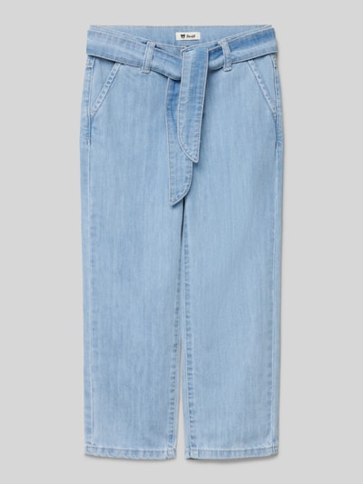 Steiff Baggy Fit Jeans mit Bindegürtel Blau 1