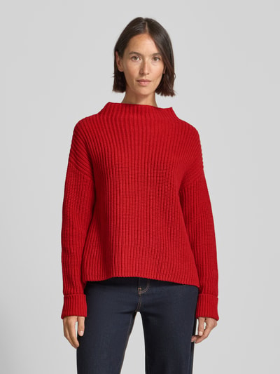 Selected Regular Fit Strickpullover aus Baumwoll-Mix Modell 'SELMA' Rot 4