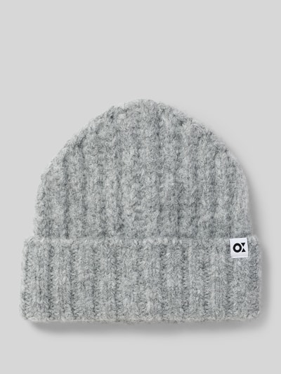 OPUS Beanie mit Label-Detail Modell 'Acotta' Hellgrau 1