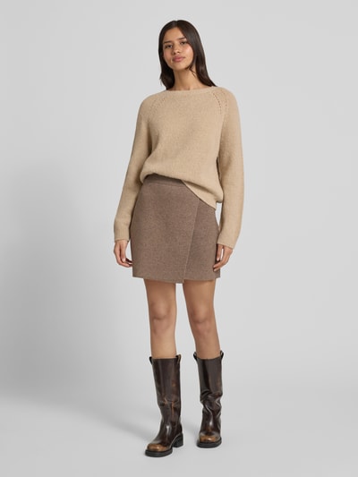 Drykorn Strickpullover aus Alpaka-Mix Modell 'PEMIRI' Sand Melange 1