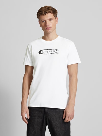 G-Star Raw T-shirt z nadrukiem z logo Biały 4