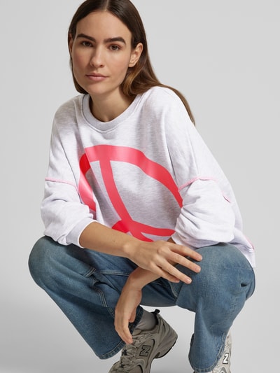 miss goodlife Sweatshirt mit Motiv-Print Hellgrau Melange 3