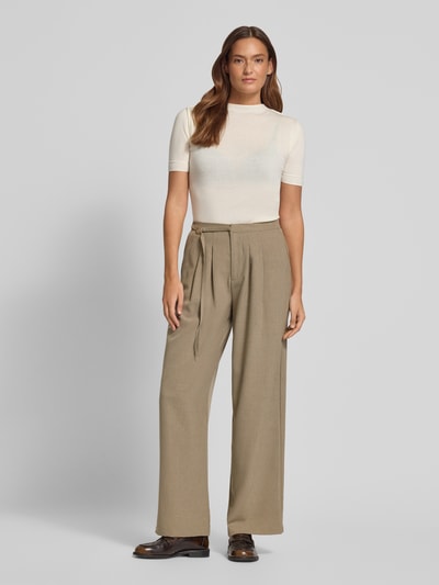 YAS Wide Fit Hose mit Gürtel Modell 'CASO' Taupe 1