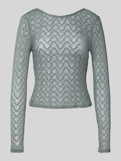 ONLY Slim Fit Langarmshirt aus Baumwoll-Mix Modell 'ANGILA' Schilf 2