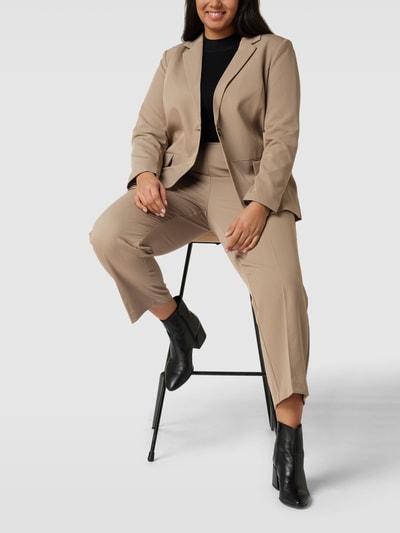 KAFFE Curve PLUS SIZE Blazer mit Pattentaschen Modell 'Sakira' Taupe 1